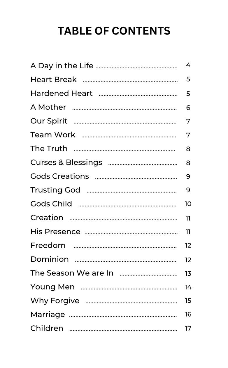 Table of Contents